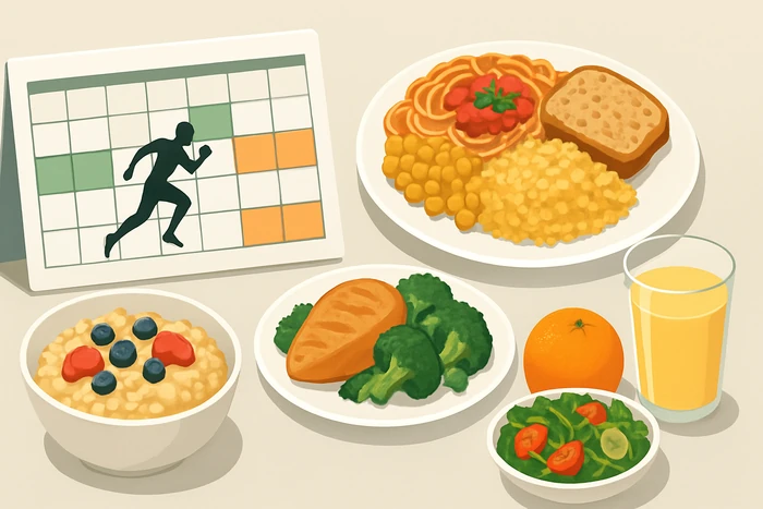 Carbohydrate periodization for athletes across training and recovery days.