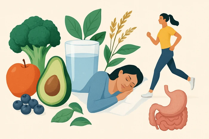 Natural detox support through liver-supportive foods, hydration, fiber, sleep, and digestion.