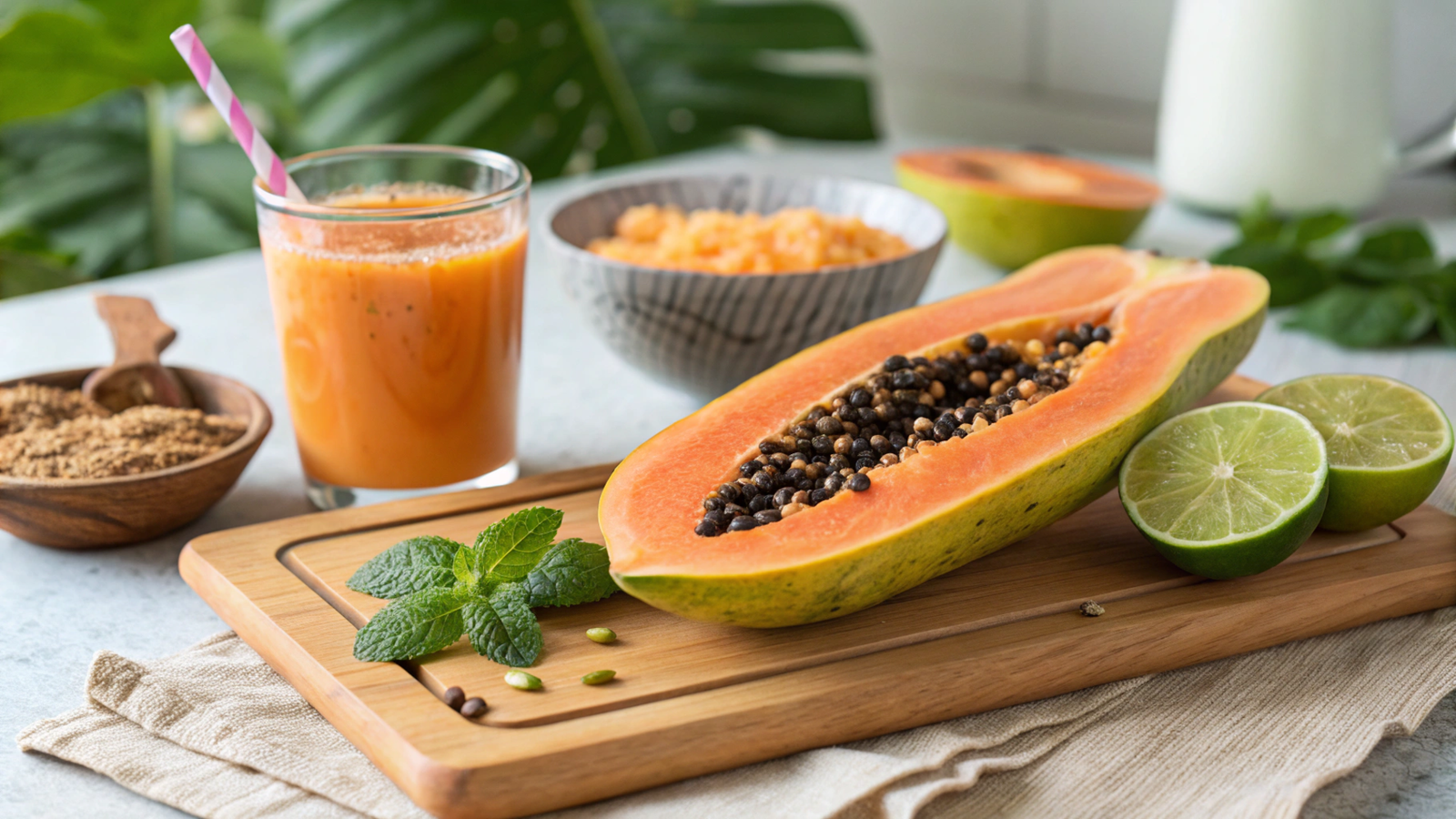 Papaya Enzyme Juices in Anti-Aging Nutrition