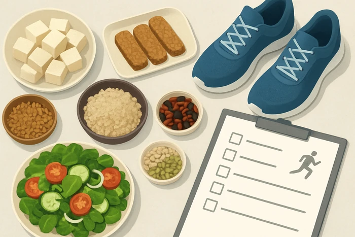 High-protein vegan meal plan for active lifestyles and muscle recovery.