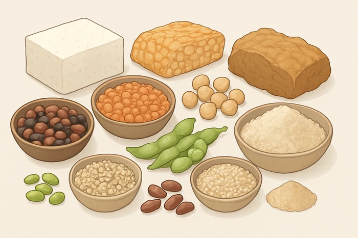 Vegan protein sources for muscle growth, energy, and recovery.