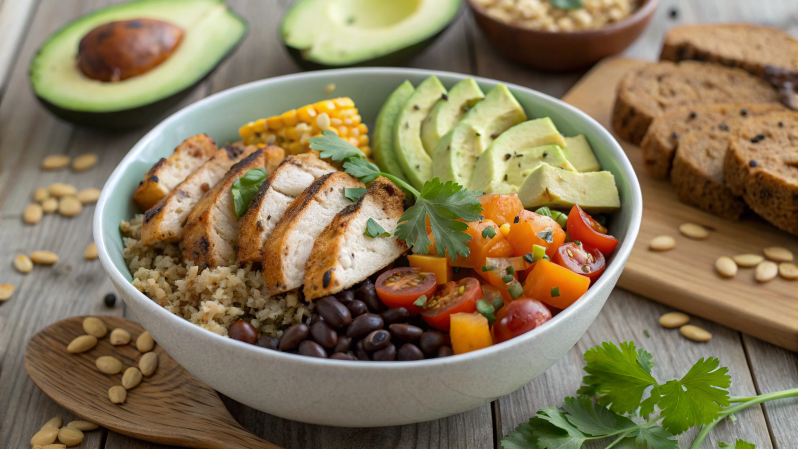 High-calorie grain bowls for weight gain