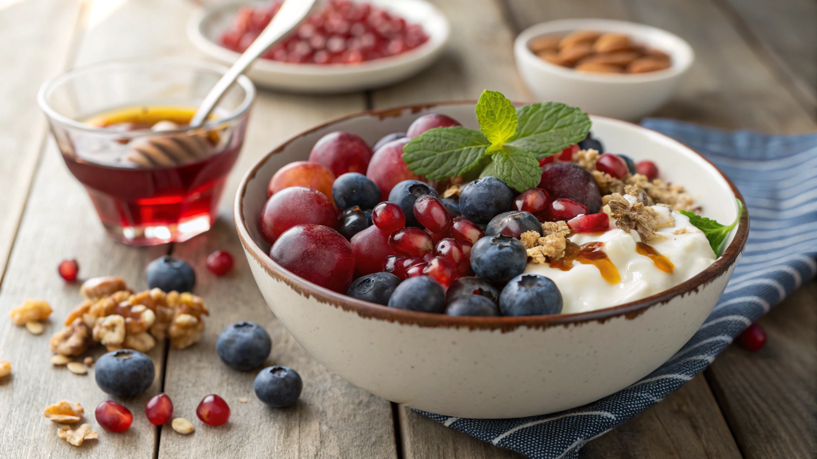 Red Grape Dessert Bowls: Nutritional and Anti-Aging Benefits