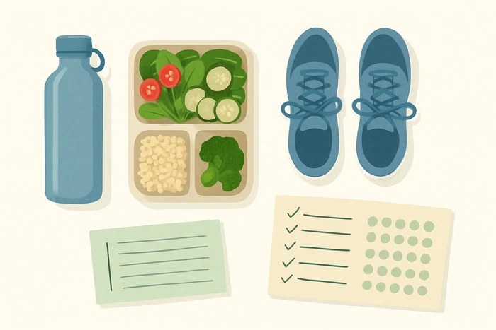 Minimum viable healthy habits for sustainable nutrition and lifestyle change.