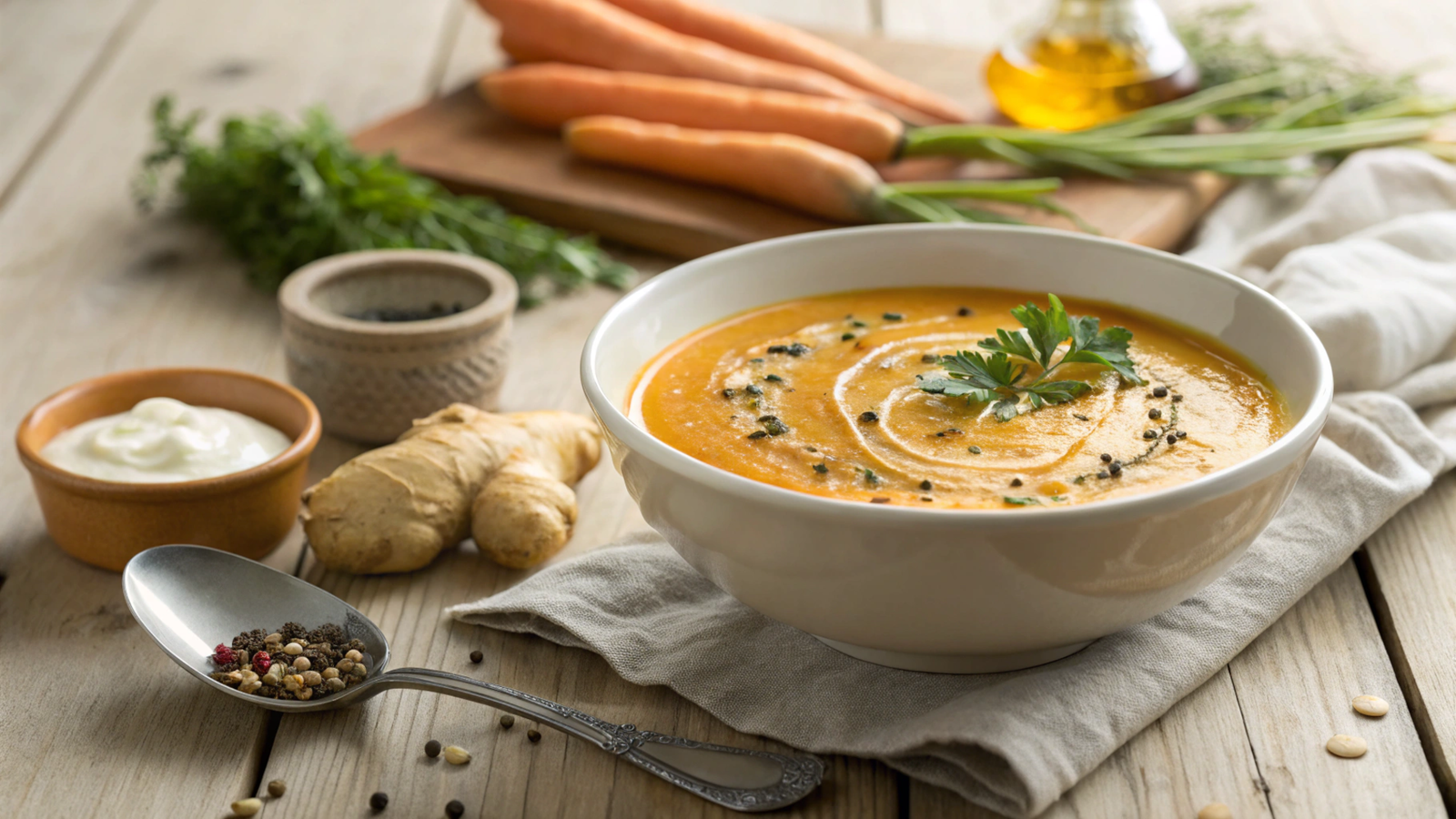 Nutritional and Culinary Analysis of Carrot Puree Soups for Digestive Health
