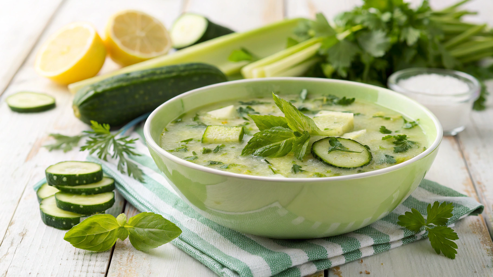 Zucchini Hydration Soups for Detox and Cleansing
