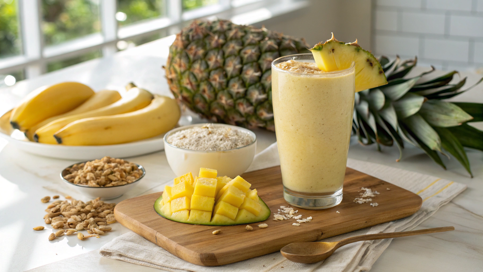 Pineapple Carb Smoothies for Sustained Energy