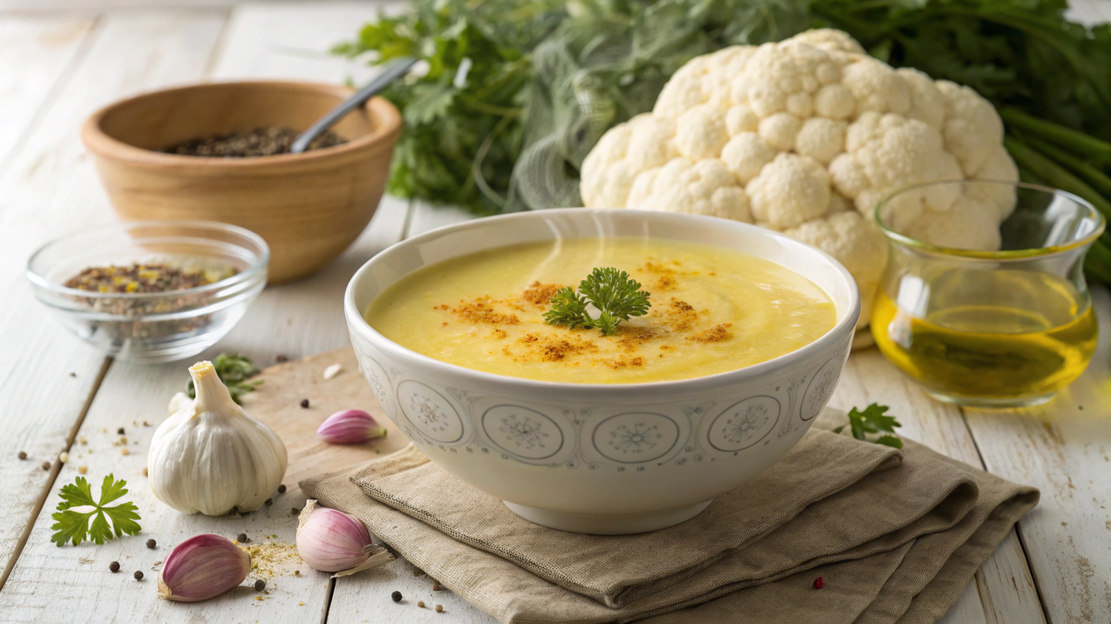Sulfur-Rich Cauliflower Soups for Liver Detoxification