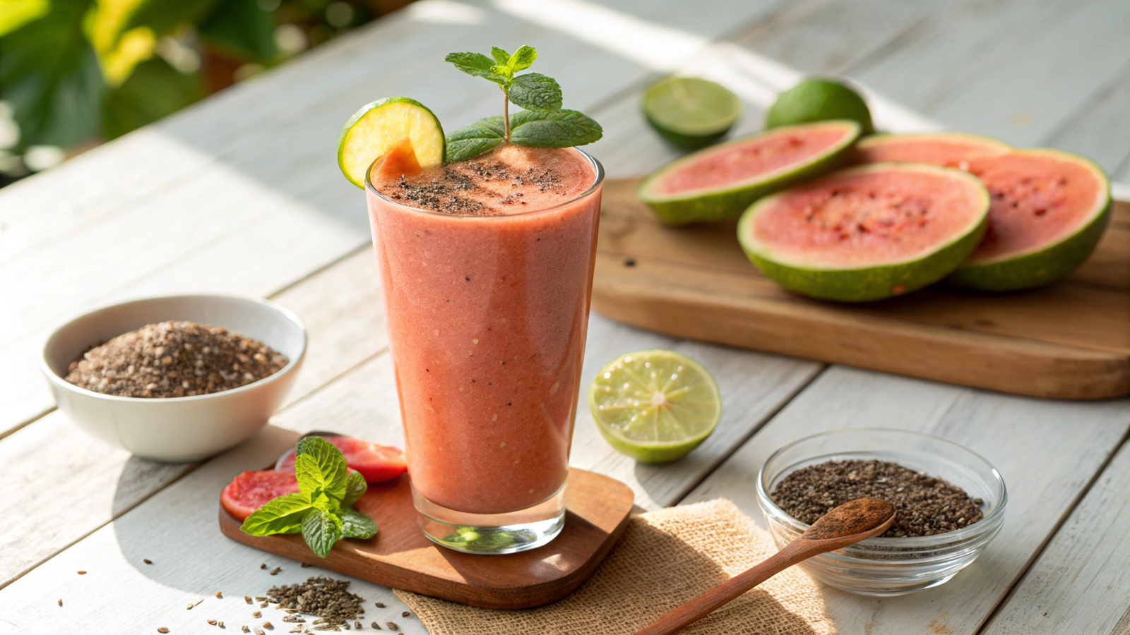 Guava Vitamin-C Smoothies for Sustained Energy