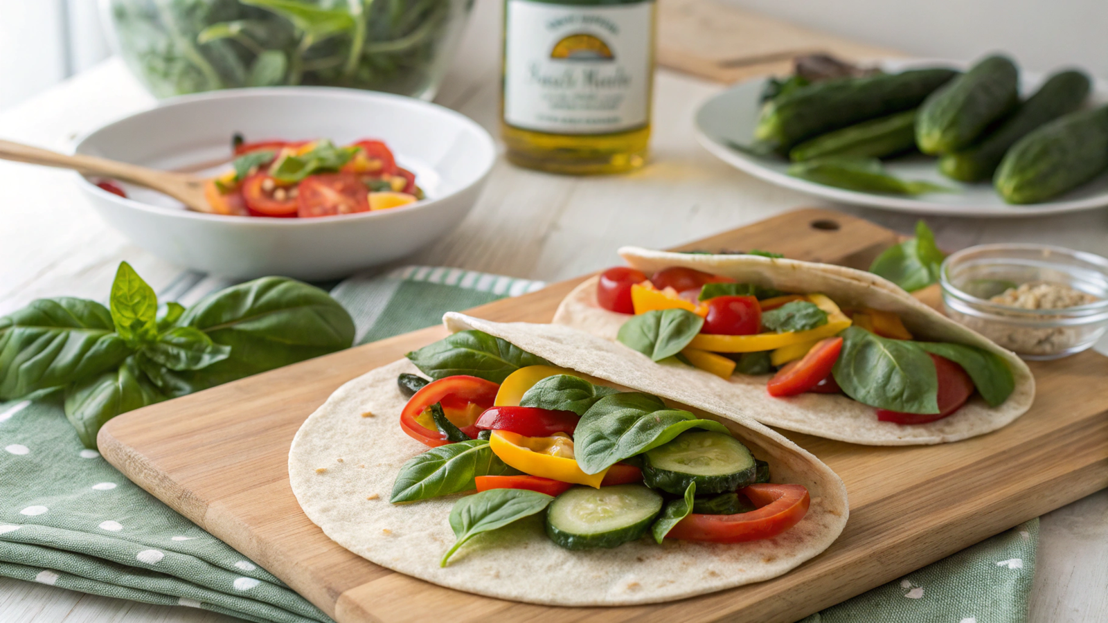 Basil-infused wraps for a Low-Sodium Diet