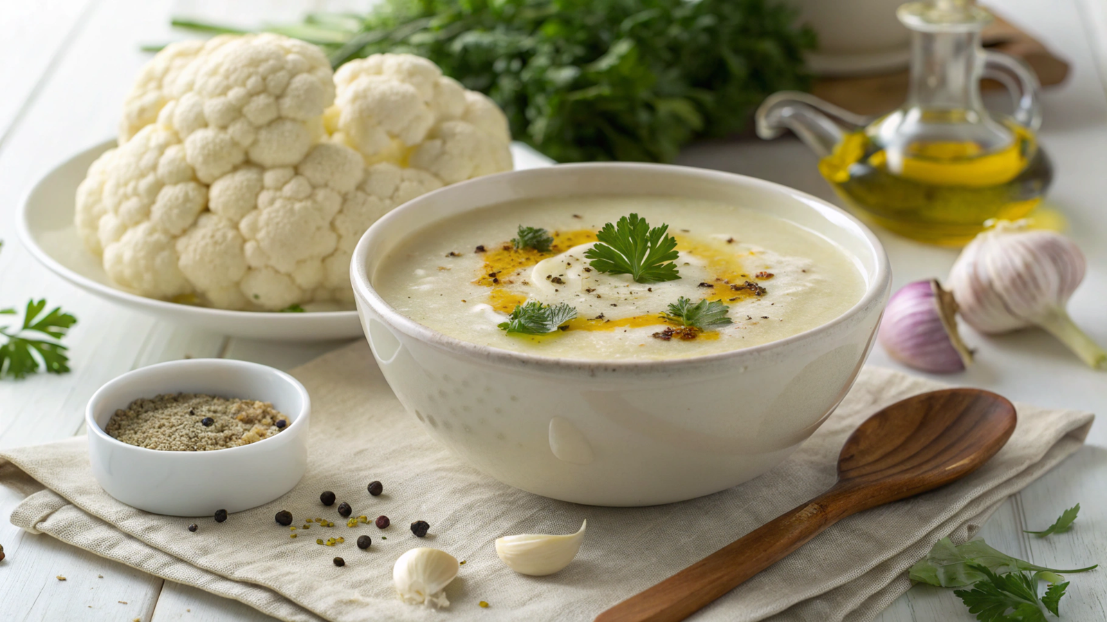 Cauliflower Nutrient Soups: Composition and Preparation