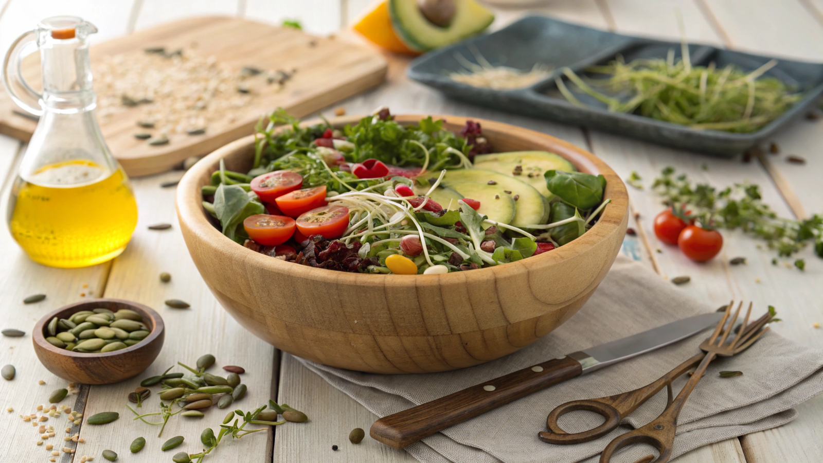 Microgreen Power Salads: Nutritional Foundations and Preparation Techniques