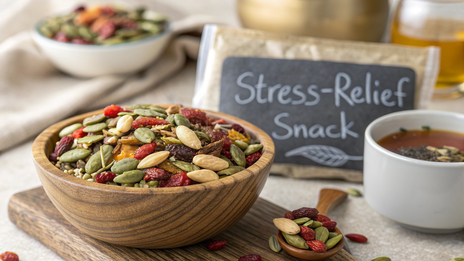Nutritional and Therapeutic Properties of Pepita Seed Mixes for Stress Reduction