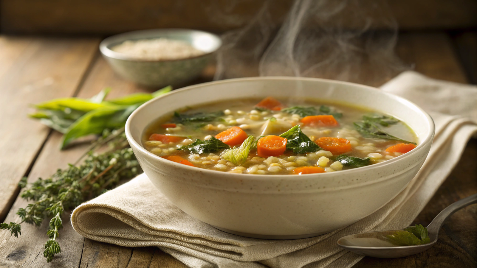 Barley Comfort Soups for Stress Reduction