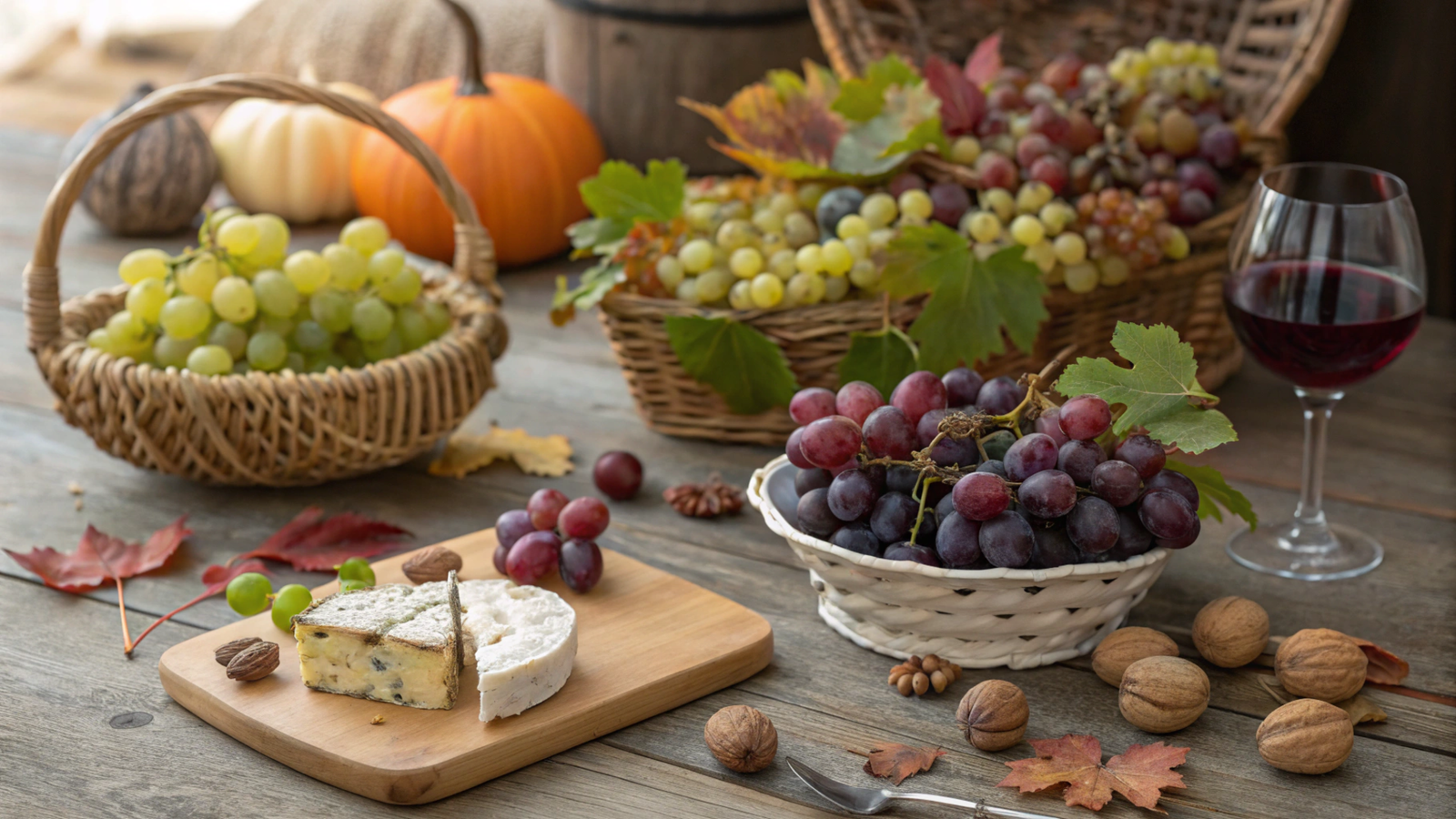 Fall Grape Harvest Plates