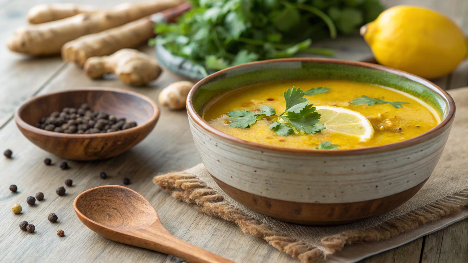 Turmeric-spiced broths for liver health