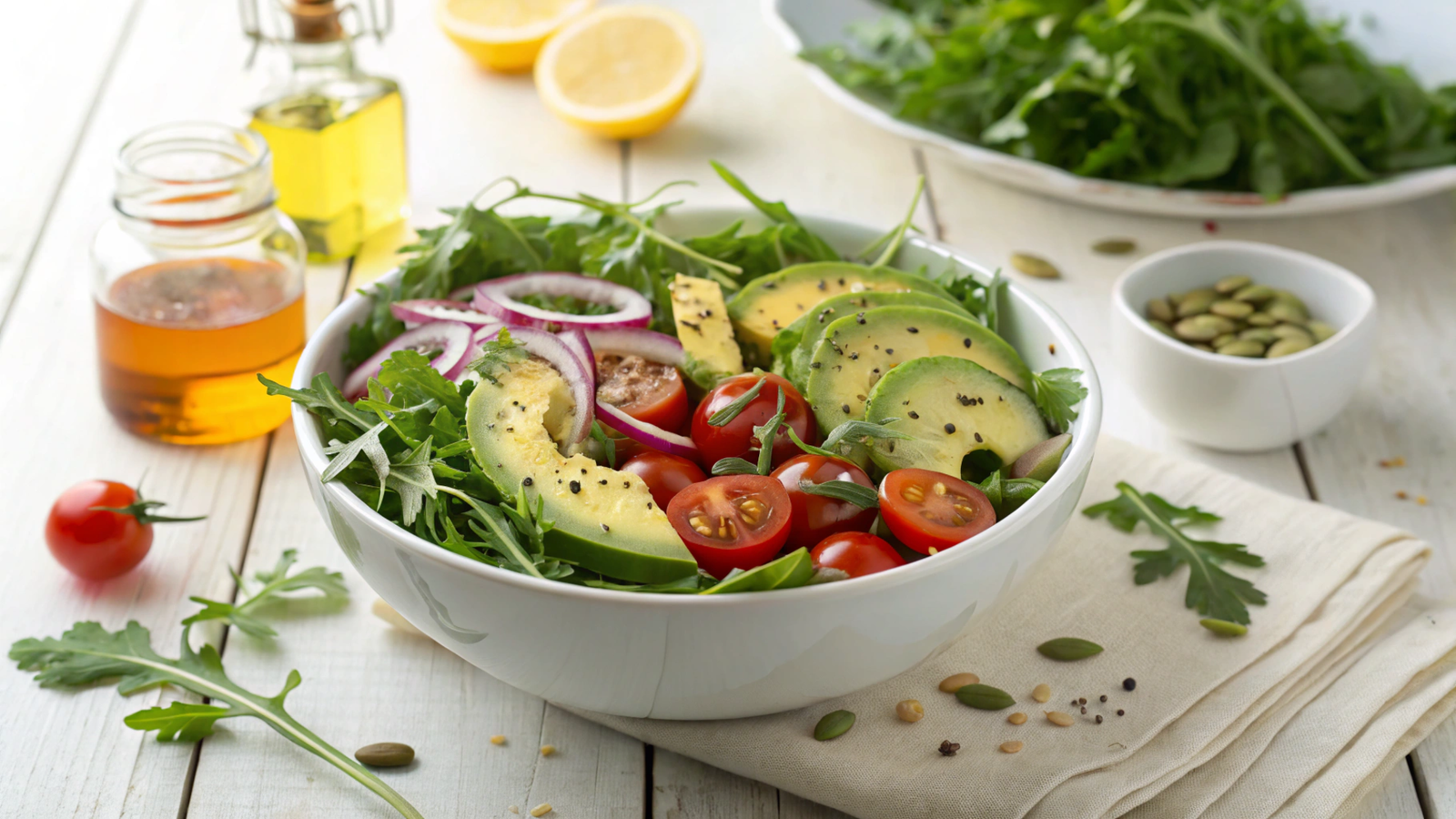 Arugula detox salads for liver health