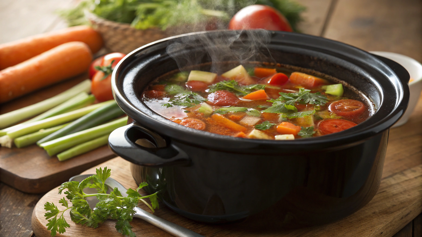 Slow-cooker veggie soups