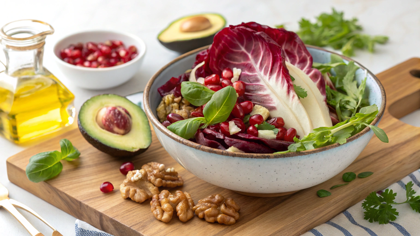 Radicchio bitter salads in anti-aging nutrition