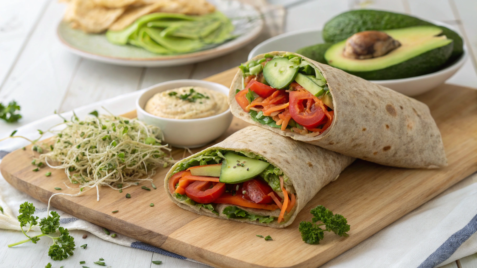 Nutritious Whole Grain Veggie Wraps for Vegetarian Diets