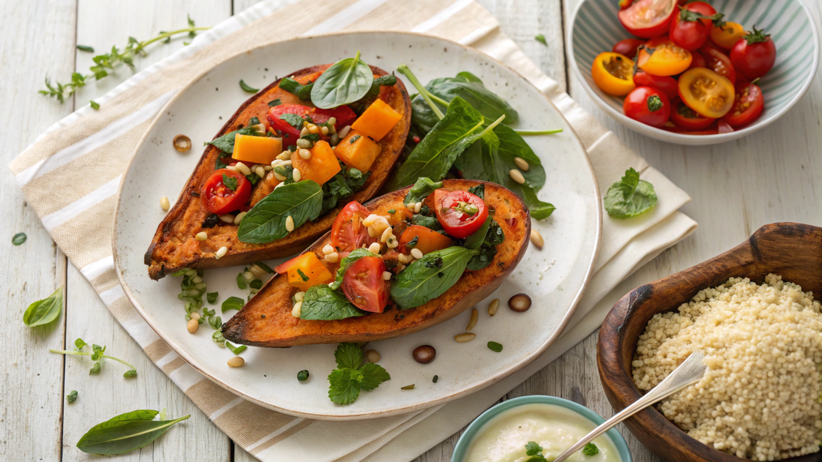 Nutrient-Rich Sweet Potato Veggie Plates