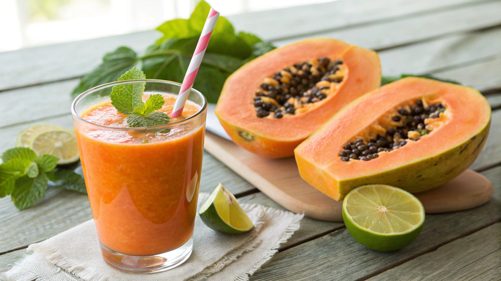 Papaya detox juices for liver health